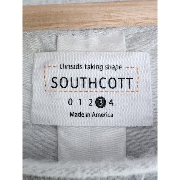 SOUTHCOTT Short Sleeve Sweatshirt Dress Mixed Media Gray Casual Loungewear L - Picture 2 of 13